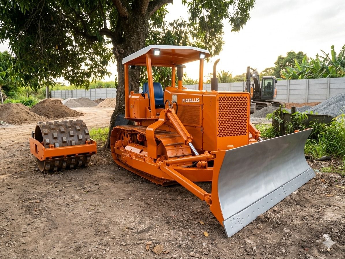 Equipamento em execução de terraplanagem